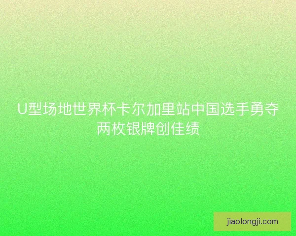 U型场地世界杯卡尔加里站中国选手勇夺两枚银牌创佳绩 U型场地世界杯卡尔加里站中国选手勇夺两枚银牌创佳绩